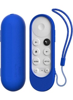 اشتري SIKAI Silicone Case for Chromecast with Google TV HD 2022/(4K) 2021 Voice Remote, Shockproof Protective Cover for 2020 Chromecast Voice Remote, Skin-Frienldy, Washable, Anti-Lost with Loop (Blue) في مصر