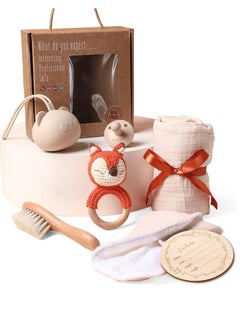 Buy Baby Gift Set for Newborn New Baby Gift Set - Newborn Baby Essentials Baby Bath Set with Baby Blanket Baby Rattle - New Born Baby Girls Gift & Baby Boy Gifts for Baby Shower in Saudi Arabia