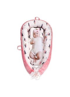 Buy Breathable Newborn Crib Portable Adjustable Baby Crib Bassinet Snuggle Bed Suitable 0-12 Months in Saudi Arabia