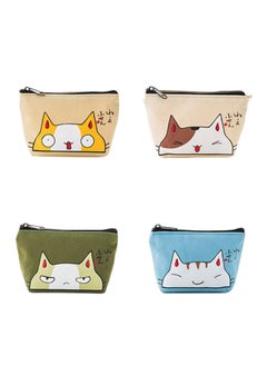 Buy Cute Cat Coin Purse Blue/White in UAE