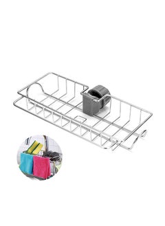 اشتري Hanging Organizer for Sponge Dish Brush Cleaning Scrubber Microfiber Towels and Dish Wand [ Sink Kitchen Organizer ] [ Drains water and Keeps Sink Organized] - Large في الامارات