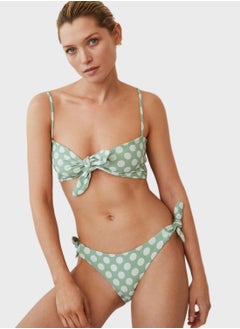 Buy Side Knot Polka Dot Bikini Bottom in Saudi Arabia