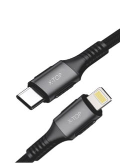 Buy XTOP 1M Premium Braided Nylon USB-C To Lightning Cable PD Fast Charging For Apple iPhone SE 3/13 Pro/13  14 Pro Max iPad in Saudi Arabia
