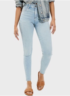 اشتري High Waist Distressed Jeggings في الامارات