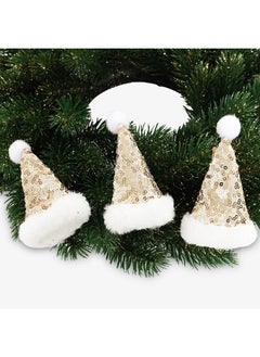 Buy 3-Piece Sequins Hat with Clip, White in UAE