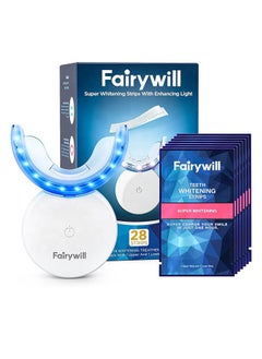 Buy Teeth Whitening Kit with led Light, Teeth Whitening Strips for Teeth Sensitive, 10 Min Fast Whitening Teeth, Helps to Remove Stains from Coffee, Smoking, Wines(Light +Strips) in Saudi Arabia