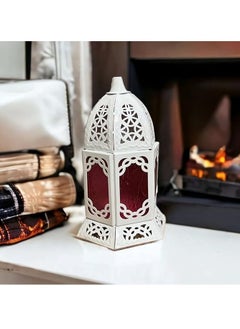 Buy Ramadan Lantern Metal Wager 12" White - Islamic Style Dome - Unique Design Decorative Decorative Decorative Accent in Egypt