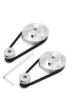 Buy 3D Printer Aluminum Timing Belt Pulley Wheel, 2 Kit GT2 Synchronous Wheel 20 & 60 Teeth 5mm Bore, Aluminum Timing Pulley with 2 pcs Length 200mm Width 6mm Belt (bore 5mm (2pcs a Set)) in Saudi Arabia