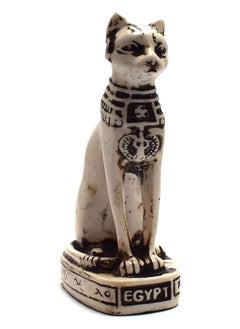 اشتري immatgar pharaonic Decorative Egyptian Cat Bastet Statue ancient Egyptian souvenirs gifts from Egypt Collectible Pharaohs (egypt 1 - off white - 9 CM Long) في مصر