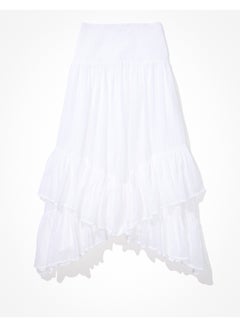 Buy AE Smocked High-Low Midi Skirt in Saudi Arabia