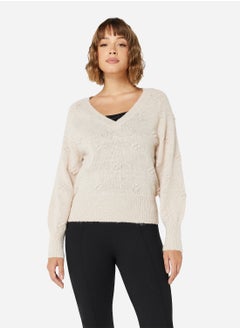 Buy Recycled V-Neck Knit Pullover in Saudi Arabia