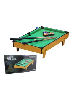 Buy Wooden Pool Tabletop Game Set 69x37x17Cm in UAE