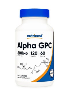 Buy Nutricost Alpha GPC 600mg, 120 Vegetarian Capsules in UAE