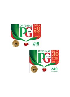 Buy PG Black Tea, Pyramid Tea Bags, 240-Count Box (Pack of 2) in UAE