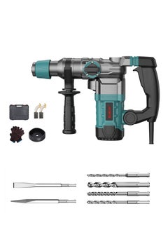 Buy ELIKLIV Rotary Hammer Drill,SDS Plus Vibration Control and Safety Clutch, 2200W Heavy Duty, Including 3 Drill Bits,Flat Chisels, Point Chisels, 360°Rotating Handle, with Carrying Case in Saudi Arabia