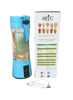 Buy ARTC 1 Piece USB Rechargeable Electric Blender And Portable Juicer Bottle with Six Blades Blue in UAE