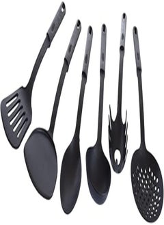 Buy Plastic Food Scoop Set Of 6 Pieces With Hanging Holder Grey in Egypt