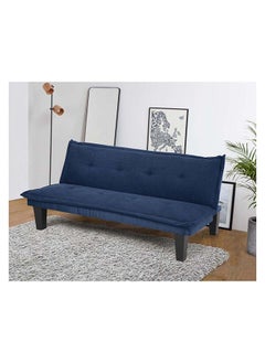 Buy Manolo Fabric Sofabed Convertible Sleeping Sofa Bed Living Room Furniture For Home L 165 x W 80 x H 73 cm Blue in UAE