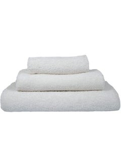 اشتري Hotel and Spa Quality Towels, Premium 100% Cotton, Ultra Soft, Highly Absorbent, Luxurious 3-piece Hand, Bath, & Face Towels, 625gsm, White في الامارات