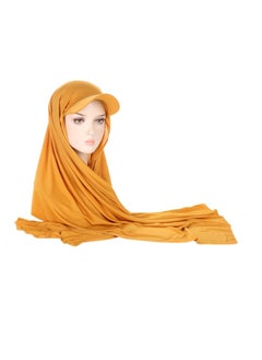 اشتري Solid Color Womens Muslim Headscarf Hat With Brim في الامارات