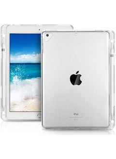 Buy Clear Soft iPad Case TPU Transparent Shockproof Protective Cover+Apple Pencil Holder for iPad 5th/6th Generation/iPad 9.7-inch A1954/A1893/A1822/A1823 2017/2018/iPad Air/iPad Pro 9.7" in Saudi Arabia