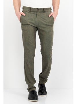 Buy Men Slim Fit Chino Solid Pants, Taupe in Saudi Arabia