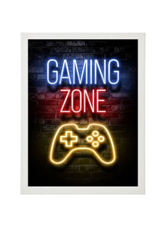 اشتري Gaming Zone Neon Wall Art Poster Frame في مصر