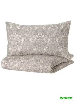 Buy Duvet cover and pillowcase dark grey 150x200/50x80 cm in Saudi Arabia