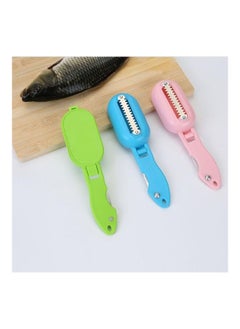 Buy 3-Piece Fish Scale Scraper With Cover Multicolour in Saudi Arabia