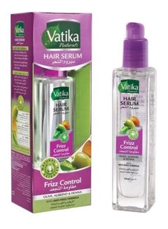 Buy Vatika Frizz Control Hair Serum  Olive Almond & Henna  With Anti-Frizz Formula For Dry & Damaged Hair 47 Ml in Egypt