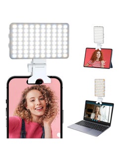 Buy Phone Light with Cell Phone Clip, 80 LED Selfie Light for iPhone with 3 Lights and Infinite Adjustment Modes, 5000mAh Phone Light Clip for Cell Phones,Laptop, TikTok, Makeup, Live Broadcast. in UAE