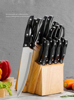 Buy 19-Piece Stainless Steel Knife Set in UAE