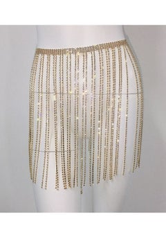 Buy Tassel waist chain skirt European and American women's clothing cross-border hot rhinestone pattern in Saudi Arabia