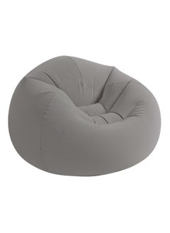 Buy Beanless Bag Inflatable Lounge Chair Grey 114x114x71 cm in Saudi Arabia