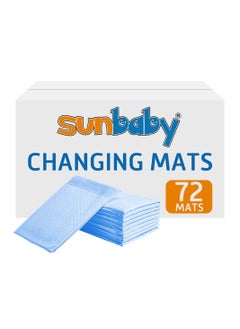 اشتري Sun Baby Disposable Changing Mats - Pack of 72-Blue في الامارات