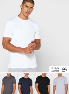 Buy 5 Pack Essential Crew Neck T-Shirts in Saudi Arabia