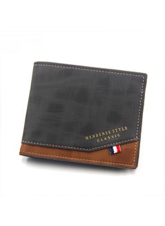 Buy Men's Wallet Short Wallet Card Holder Id Bag 12*9.5*1.5cm in Saudi Arabia