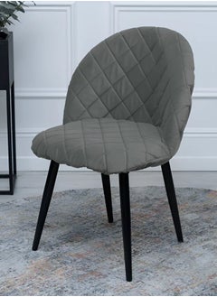 Buy Lori Velour Chair Cover Dark Grey, Elegant And Luxurious Chair Upgrade in UAE