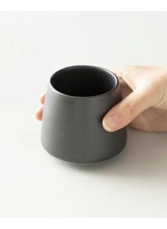 Buy Origami Aroma Flavor Coffee Cup, Porcelain -200 ml -Matt Black in UAE