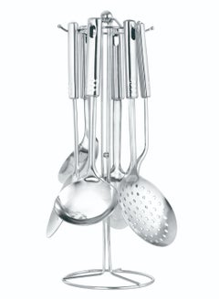 اشتري 7 Pieces Kitchen Utensils Multifunctional Stainless Steel Kitchenware with Holder Stand في الامارات