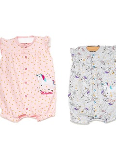 Buy Pack of 2 Baby Girl Jumpsuit Shortsleeves in Egypt