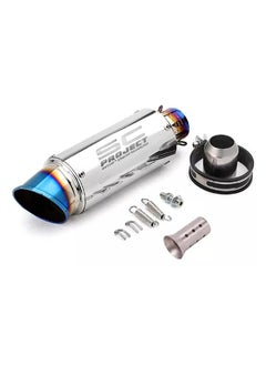 اشتري Aumotop 51mm Motorcycle Sport Exhaust Muffler Slip on Silencer Stainless Steel Tail Tube High Temperature Resistant for Motorcycle ATV Dirt Bike في الامارات