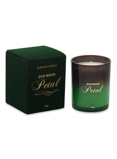 Buy Petal Oud Wood Candle, White - 198g in UAE