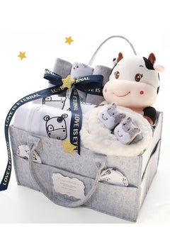 Buy 15 Piece Set - Quality Newborn Gift Box Set Made Of Pure Cotton Newborn Baby Gift Box in UAE