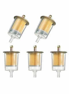 Buy 3/8" Universal Fuel Filters Industrial Tractors Cars Trucks Motorcycles Gas Powered Engine Inline Gas Fuel Line(5 Pack) in Saudi Arabia