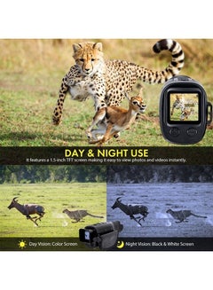 اشتري Digital Night Vision Monocular for 100% Darkness, 1080p Full HD Photo & Video Night Vision Goggles Portable Infrared Night Vision for Day & Night Hunting, Camping, Surveillance with 32GB Card في الامارات