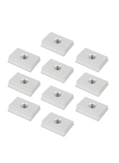 اشتري M8 T Slot Nut, 10 Pieces Aluminium Sliding T-nut Threaded Track Nut Block for Woodworking Tool Fastener في الامارات