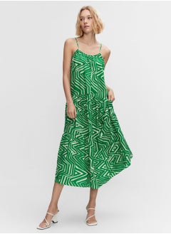 Buy Abstract Printed Strap Detail Dress in Saudi Arabia