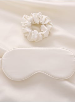 Buy Slumber Satin Sleeping Pillowcase Set 4 Pcs Slumber Ivory in Saudi Arabia