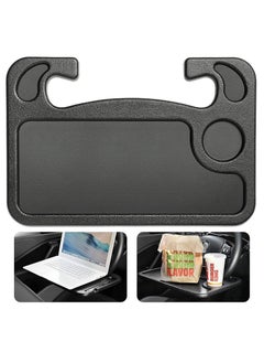 Buy Auto Steering Wheel Desk, Laptop, Tablet, iPad Or Notebook Car Travel Table, Food Eating Hook On Steering Wheel Tray, for Constant Travelers, Fits Most Vehicles Steering Wheels in UAE